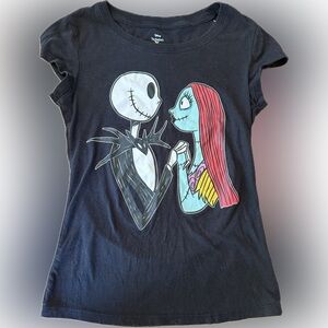 Nightmare Before Christmas Jack & Sally Graphic Tee Size Small